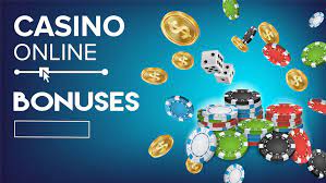 Casino online bonuses med guldmynt, spelmarker och tärningar